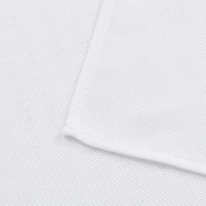 Hiasan 2 Pack Faux Linen Rectangle Tablecloth - Wrinkle and Stain Resistant Washable Table Cloth for Kitchen Dining Room Holiday Table Cover for Party Dinner, White, 54 x 80 Inch