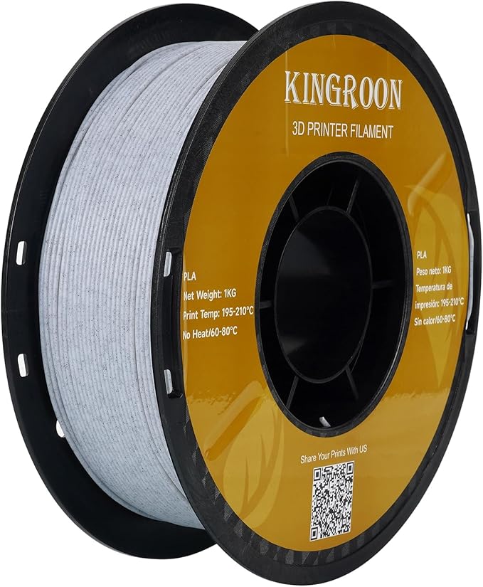 Kingroon Marble PLA Filament, 1.75mm 3D Printing Filament 1 kg(2.2lbs), Dimensional Accuracy Probability +/- 0.02mm, Sparkly Stone Rock 3D Printer Filament