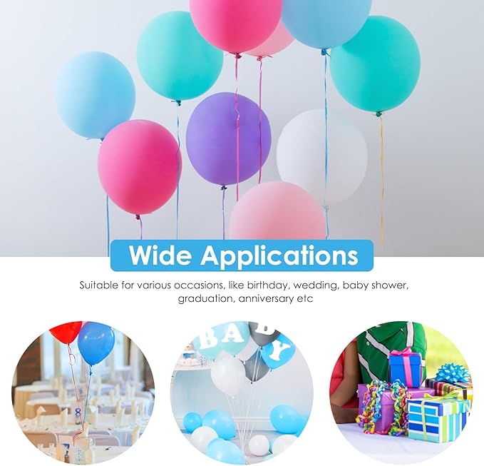 Light Blue Curling Ribbon, 500 Yard, Polyester, Perfect for Gift Wrapping, Balloons, Crafts & Celebrations