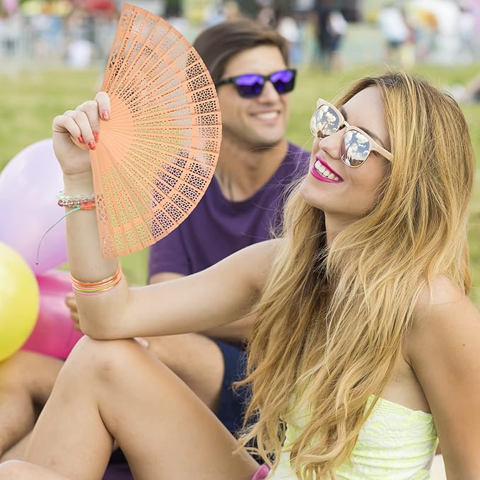 36-Piece Wooden Gift Box Wrapped with Hand-held Folding Fan or Wedding Gift, Bride Gift Party Home Decoration Birthday Gift