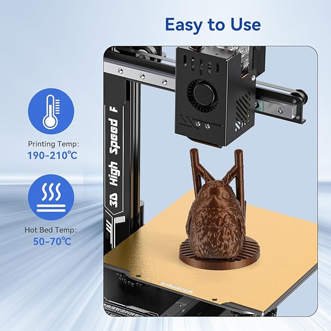 Kingroon PLA Filament 1.75mm 3D Printer Filament Brown Pla Filament 1kg Filament Dimensional Accuracy +/- 0.02mm, Fit Most FDM Printer, Brown-Coffee