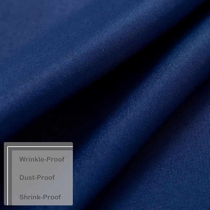 Square Navy Tablecloth 43 x 43 Inch Polyester Fabric Washable Table Cloth Decorative Wrinkle Resistant Solid Color Table Cover for Kitchen Dinning Party Wedding Camping