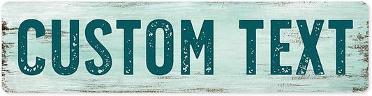 Custom Sign, Custom Street Sign, 11 Font Colors, 13 Font Styles, 4 Hole Options, 22 Sizes, 3x12 Inches, Rust Free DiBound, Fade Resistant, Made in USA by My Sign Center (Shabby Chic)