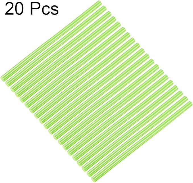 uxcell 20pcs Hot Glue Sticks for Glue Gun 7/16-inch x 10-inch Mini Hot Melt Adhesive Glue Stick Light Green