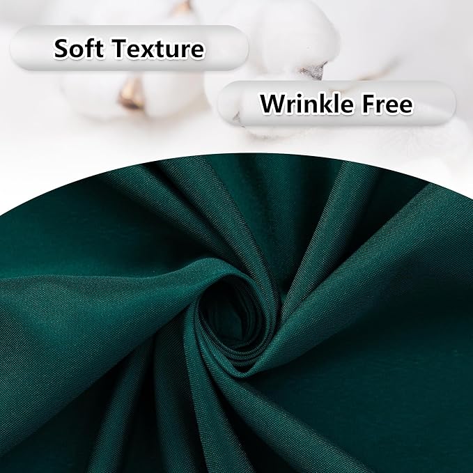 MEETSKY Hunter Green Backdrop Curtains for Parties Wedding Curtains Rod Pocket Green Photo Curtains Backdrop Sliding Drapes Backdrop Curtains for Birthday Party Photography, 5ft x 7ft, 2 Panels