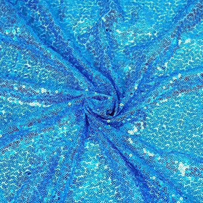 Eternal Beauty 4 PCS Sequin Backdrop Curtain, Sequin Wedding Backdrop for Christmas Party, Birthday (Turquosie 2FTx8FT)