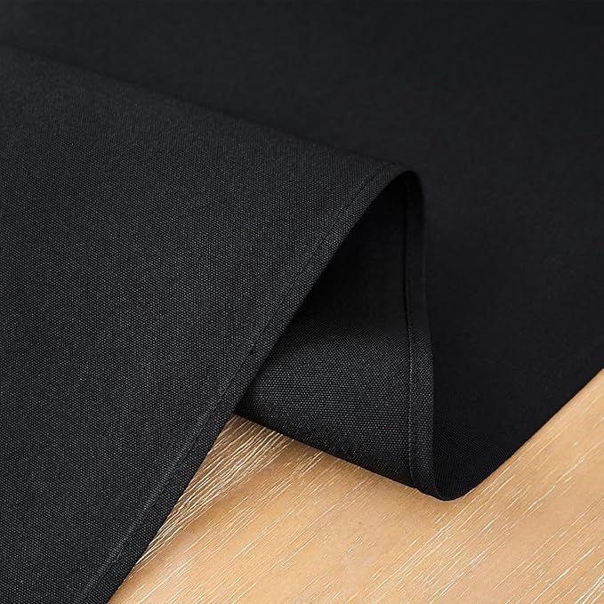 2 Pack Black Small Short Table Runner 12 x 36 Inch Solid Color Runners Coffee Table Dresser for Daily Party Home Decoration