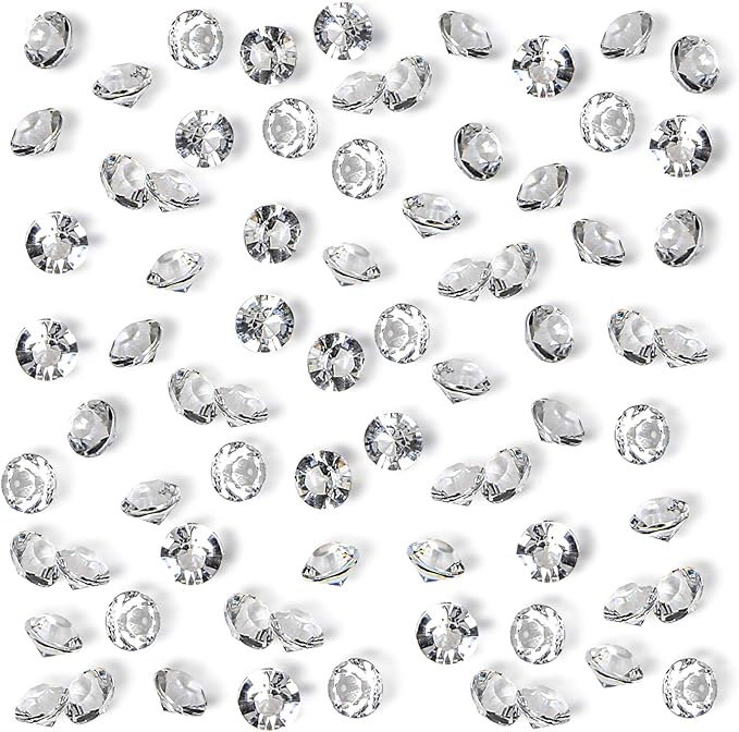 FUTUREPLUSX Fake Diamonds, 2000 PCS Mini Loose Diamonds Fake Crystals Rhinestones for Vase Fillers Wedding Bridal Shower Party Table Centerpiece Arts & Crafts Decor