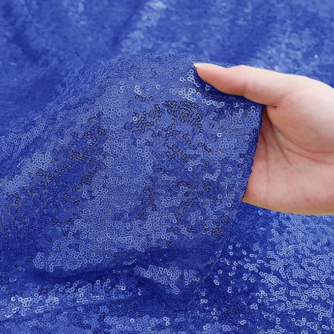 Sugargirl Navy Blue Sequin Backdrop Curtain 2 Panels 2FTx8FT Glitter Navy Blue Background Drapes Sparkle Photography Backdrop for Party Wedding Birthday Wall Decoration
