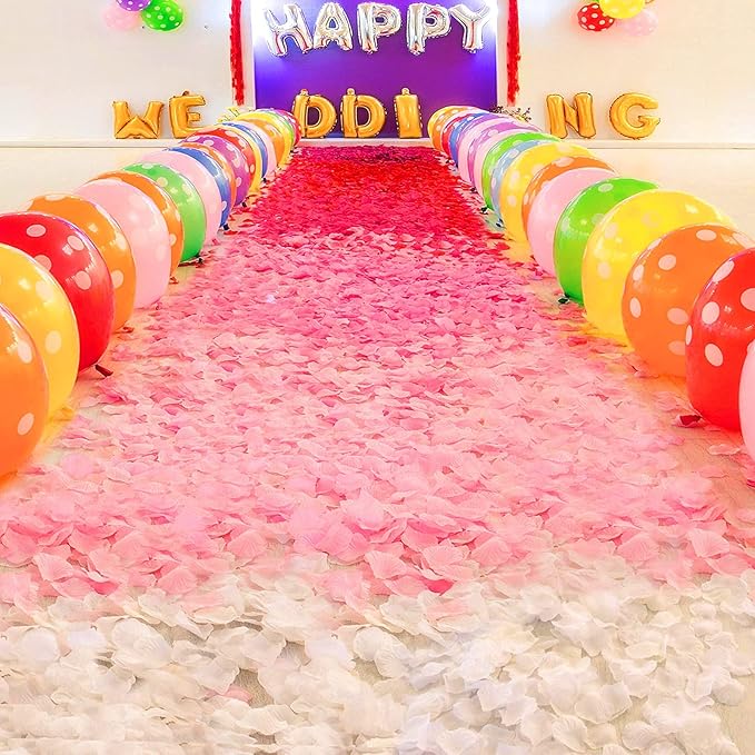 1000 Pcs Artificial Silk Rose Petals Decoration Wedding Party Color Pink