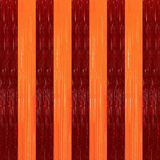 TONIFUL 2Pcs Red Orange Door Streamers,Green Photo Booth Backdrop,Metallic Streamers Green Foil Fringe Curtains for Birthday,Christmas,New Year,Thanksgiving,St. Patrick's Day Party Streamers Decor