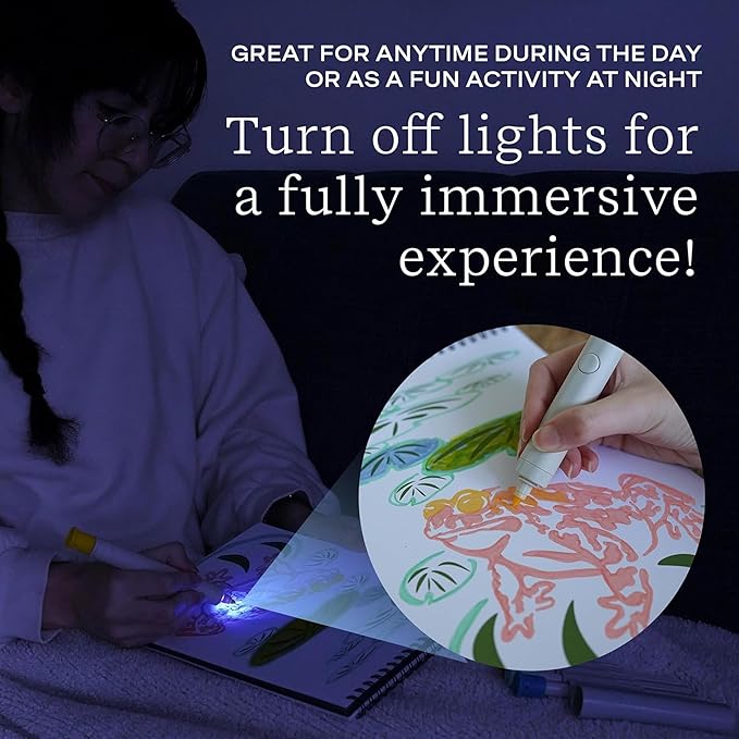 Lifelines FlowArt Activity Pad, UV Art 2-Pack - Guided Art Meditations with Illuminating Marker - Color by UV Light Coloring Books for Teens, Adults & Seniors