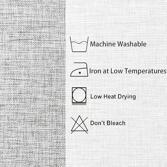 Hiasan 2 Pack Faux Linen Rectangle Tablecloth - Wrinkle and Stain Resistant Washable Table Cloth for Kitchen Dining Room Holiday Table Cover for Party Dinner, Light Grey, 60 x 84 Inch