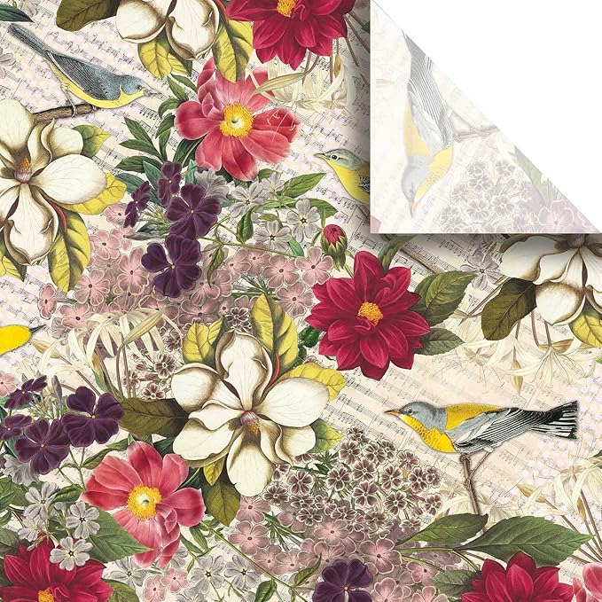 Colors of Rainbow - Botanic - 12 Sheets, 20 inch X 29 inch - Italian Print Tissue Paper for Decoupage Gift Basket Gift Bag Party Crafts (Botanic)