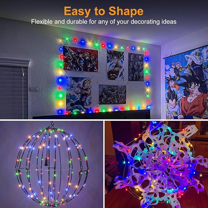 btfarm 12 Pack Fairy Lights Battery Operated [3 Modes], 7ft 20 Led Twinkle Lights String Lights Waterproof Bulk Small Mini Silver Wire for Mason Jars Vases Wedding Table Centerpiece, Colorful