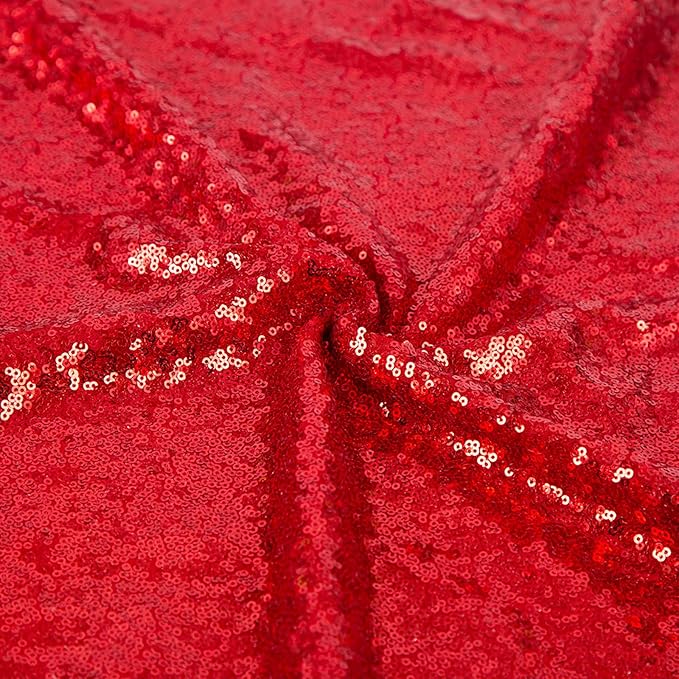 JYFLZQ Red Sequin Backdrop Curtains 4ft x 6.5ft 1 Panel Glitter Photo Booth Backdrops Sparkly Photography Background Drapes for Parties Wedding Bridal Showers