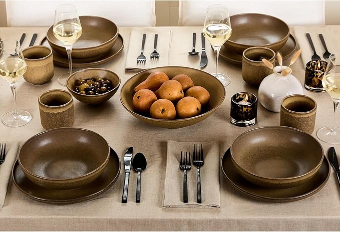 Solino Home Natural Linen Tablecloth 60 x 84 Inch - 100% Pure Linen Table Cloth for Rectangle Tables - Fete, Machine Washable Tablecloth for Fall, Autumn, Thanksgiving, Christmas, Holiday