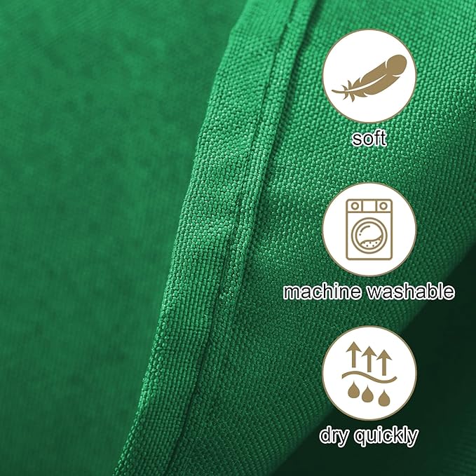 Ascoza 2pack 120 Inch Emerald Round Tablecloth in Washable Polyester Fabric for Wedding/Banquet/Restaurant/Parties