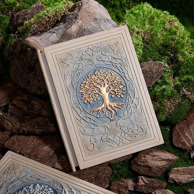 3D Embossed Tree of Life Notebook - Celtic Style Journal with Retro Mythology Design, Hardcover Blank Pages sketchbook (100 sheets/200 pages). Perfect for Writing & Drawing, Desktop Decoration, school supplies, office supplies, Collectible Item. Ideal ...