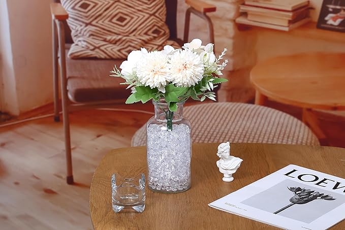 LAIDANLA 500PCS Fake Ice Cubes Clear Acrylic Gems Vase Fillers for Centerpiece Plastic Diamonds Fake Crushed Rocks DIY Party Table Scatter Prop Wedding Decoration Accessories