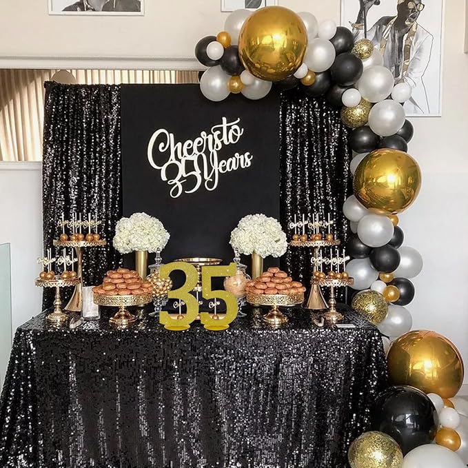 TONIFUL 11.8 Inch Gold Glitter Numbers Table Centerpieces 0-9 Birthday Party Decorations,Shining Gold Digital 5 for Birthday Party,Wedding,Bridal Shower,Engagement,Photo Shoot,Anniversary