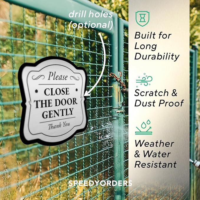 Custom Outdoor Signs - Personalized Aluminum - Waterproof Made in USA - Design 3 Metallic Silver 24x24 In