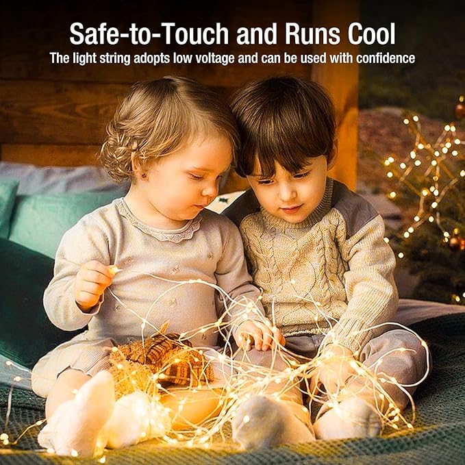 20 Pack Fairy Lights Battery Operated - 7ft 20 Led Twinkle Lights 3 Modes, Bulk Mini String Lights Waterproof for Mason Jars Vases DIY Party Wedding Decoration Christmas -Warm White