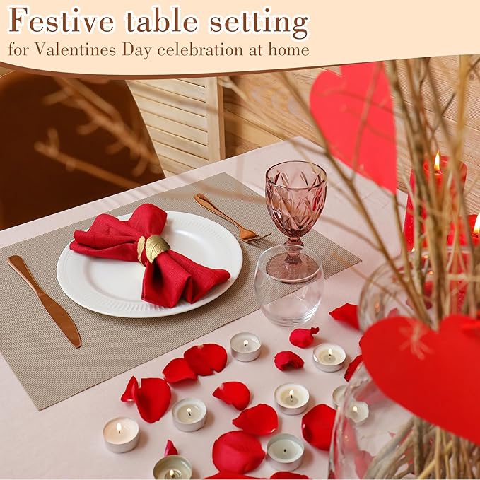 Bokon 100 Pcs Gold Napkin Rings for Wedding Shiny Metal Napkin Holder Study Leaf Shaped Table Decor for Dinner Parties Celebrations Receptions Thanksgiving Easter Christmas