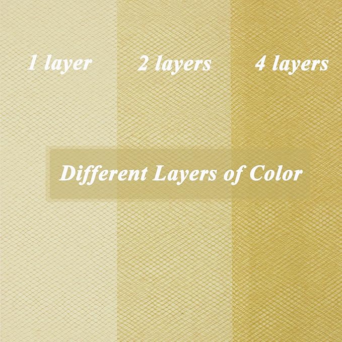 Amber Gold Tulle Fabric Roll 6”by 100 Yards (300 ft) Soft Tulle Spool for DIY Crafting Favor Supplies, Tutus, Wedding, Party Decorations, Gift Wrapping