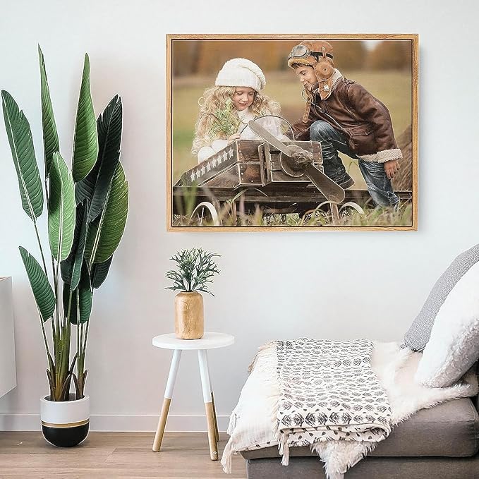 Personalized Custom Canvas Prints: Photo On Canvas (Light Brown, 24X36) Transform Your Photos into Stunning Framed Wall Art Digitally Printed Photo To Canvas Ideal for Home Decor, Gifts Keepsakes.