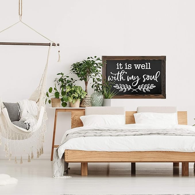 Loddie Doddie Magnetic Chalkboard Sign - 20 x 30 in Rustic Wood Frame - Easy-Erase Surface & Chalkboard Calendar for Wall - Magnet Board for Wall