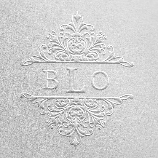 Custom Monogram Embosser - Personalize with Initials & Text - Hand-Held Embossing Stamp - Monogram, Seal Embosser Best for Books, Envelopes, Napkins - 1.625 inch
