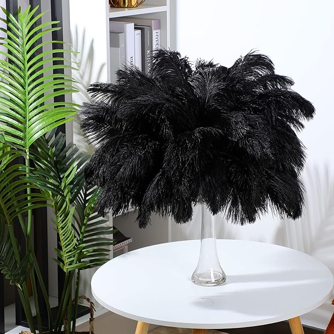 80 Pcs Large Natural Ostrich Feathers Plumes 14-16 Inch Bulk for DIY Crafts Wedding Party Centerpiece Vase