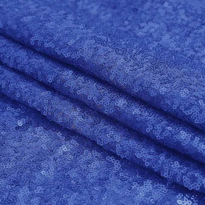 Sugargirl Navy Blue Sequin Backdrop Curtain 4 Panels 2FTx8FT Glitter Navy Blue Background Drapes Sparkle Photography Backdrop for Party Wedding Birthday Wall Decoration