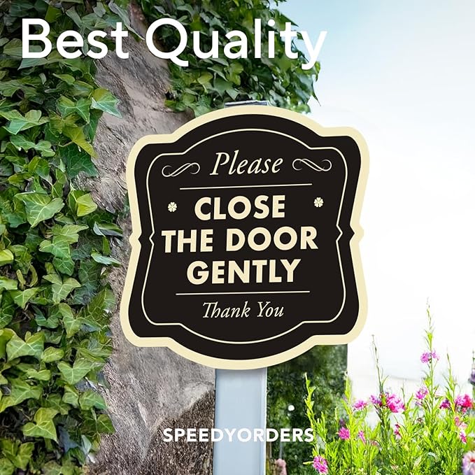 Custom Decorative Outdoor Metal Sign, Personalized Aluminum Driveway Sign - Waterproof, Made in USA - Design 3 Black Charcoal 8x8 In