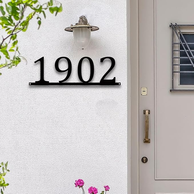 Personalized Metal House Number Sign | Custom Metal Address Sign for Outside | Personalized Meta | House Number Sign | Housewarming gift (Number)