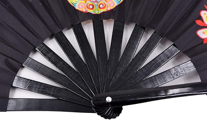 Amajiji Large Folding Hand Rave Fan Popping Fan for Line Dancing Clacking Fans for Boots On The Ground Dance,Party,Decoration,Festival (Alien)