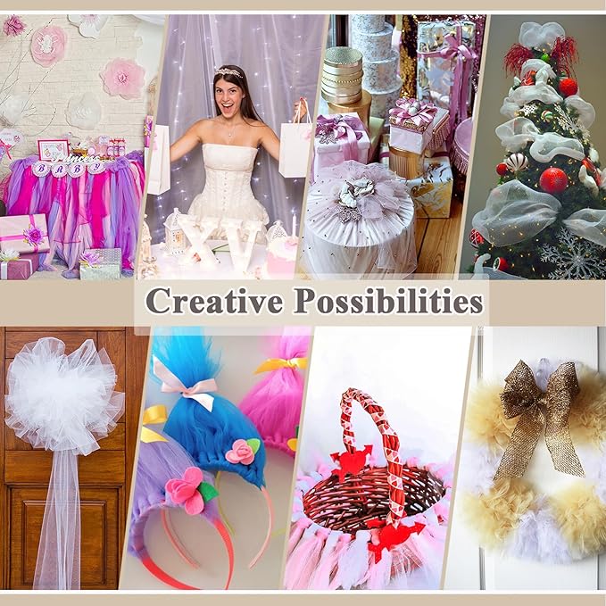Moss Green Tulle Fabric Rolls 54 Inch x 40 Yards Large Mesh Tull Bolt for Wedding, Garden Netting, Tutu Skirt, Party Decoration and Craft Supplies
