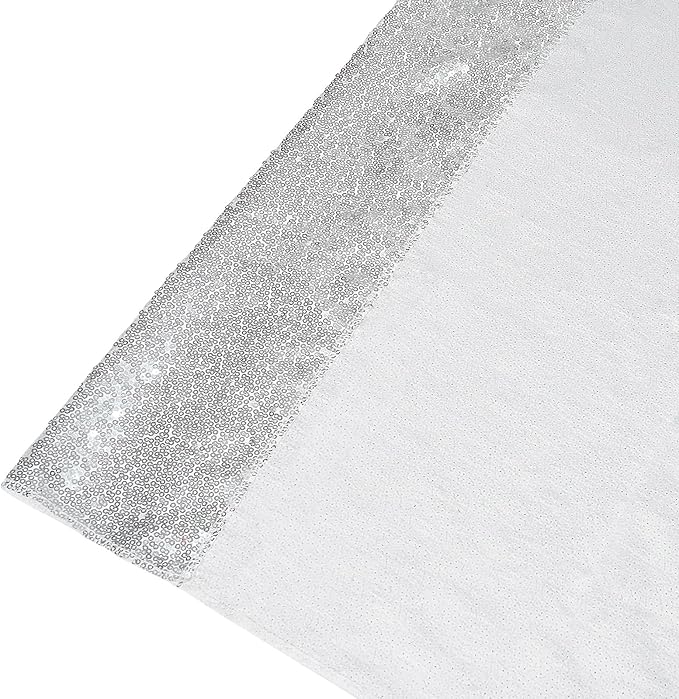 Eternal Beauty Silver Thick Sequin Backdrop, 10x10 Ft Glitter Background Curtains for Shimmer Photography Party Wedding Birthday Back Drop Decor