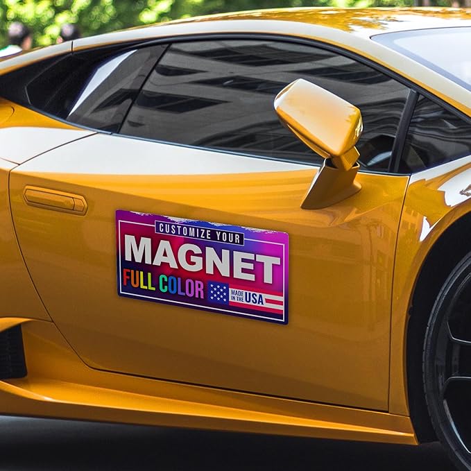 12"x24" Custom Magnet Signs in Full Color for Business and Advertising, 30 mil Customized Vinyl Car Magnets, Personalized Magnetic Sheets for Company Storefront & Vehicles, 1-Pack (Rounded Corners)