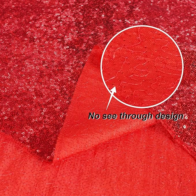 Juya Delight Red Sequin Backdrop Curtain,Red Shimmer Wall Backdrop,Glitter Backdrop Curtain for Party Birthday Decoration