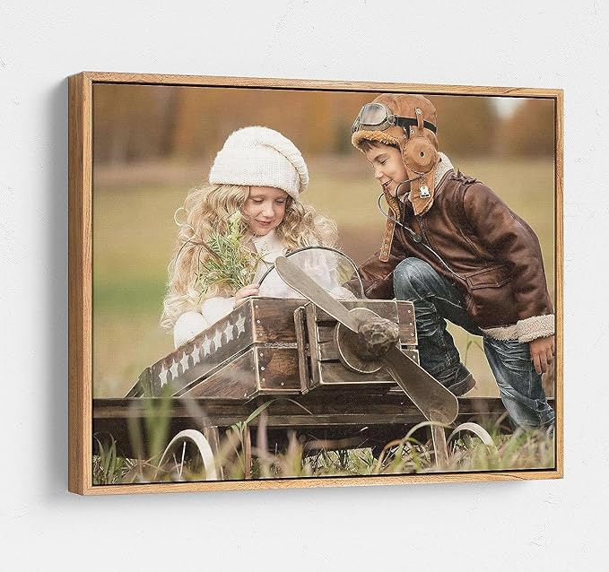 Personalized Custom Canvas Prints: Photo On Canvas (Light Brown, 24X36) Transform Your Photos into Stunning Framed Wall Art Digitally Printed Photo To Canvas Ideal for Home Decor, Gifts Keepsakes.