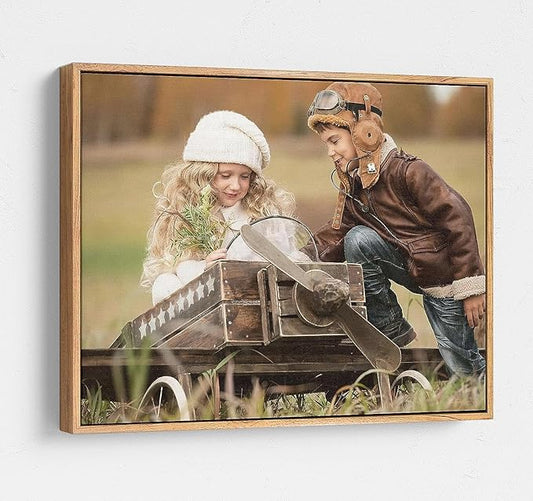 Personalized Custom Canvas Prints: Photo On Canvas (Light Brown, 24X36) Transform Your Photos into Stunning Framed Wall Art Digitally Printed Photo To Canvas Ideal for Home Decor, Gifts Keepsakes.