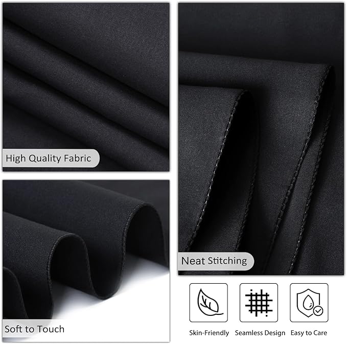 8 Pack Black Round Tablecloth 120 Inch Black Table Cloth Stain and Wrinkle Resistant Reusable and Washable Polyester Fabric Table Covers for Buffet Wedding Party and Banquet