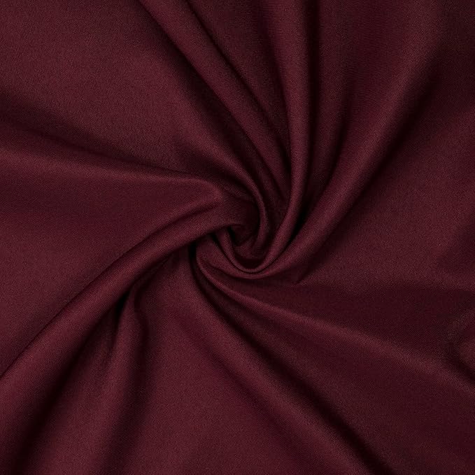Gee Di Moda Rectangle Tablecloth - 90 x 132 Inch Burgundy Table Cloth for 6 Foot Table with Floor-Length Drop - Heavy Duty Washable Fabric - 6 Ft Buffet Table, Holiday Party, Wedding & Baby Shower