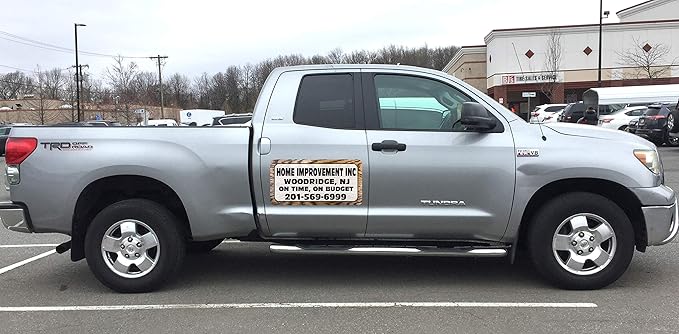 Car Magnet Signs Custom - 24"x12" (Set of 2), 30-mil Thickness with Rounded Corners (Wood)