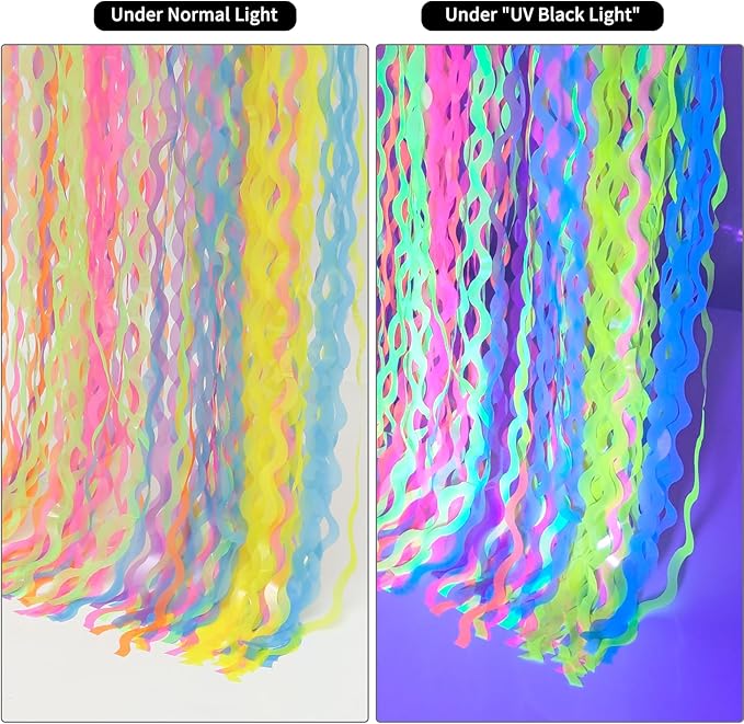 4 Pack Colorful Foil Fringe Curtain Backdrop - 3.3 x 6.6ft Wavy Rainbow Tinsel Backdrop Curtain Metallic Streamers Holiday Photo Booth Party Decorations