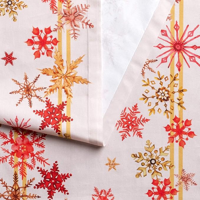 Maison d' Hermine Table Runner 100% Cotton Single Layer Table Runners 60 inches Long for Thanksgiving Christmas Decorations Home Kitchen Dining Party Wedding (Crystal Star, 14.5" x 60")