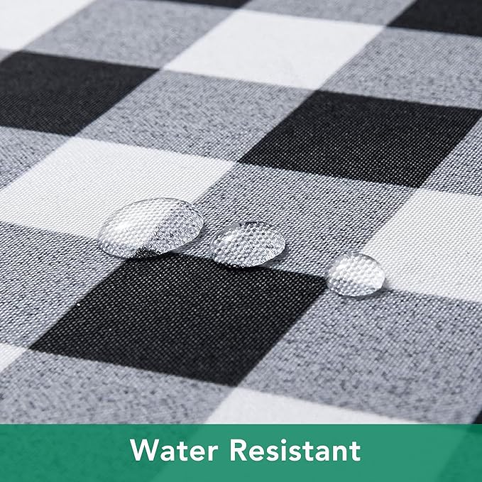 Biscaynebay Fabric Tablecloths 70x70 Square, Black/Grey Scottish Plaid Card Table Cloth Folding Table Cover Water Resistant for Dining, Kitchen, Wedding and Parties, etc Machine Washable