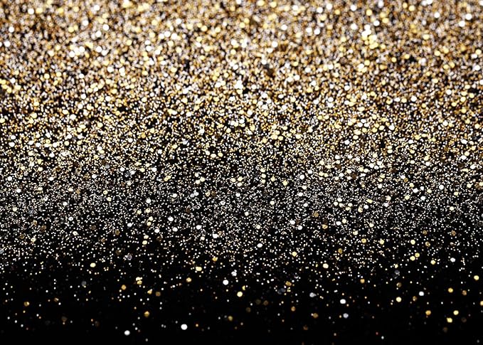 SJOLOON Black and Gold Backdrop Gold Spots Backdrop Vinyl Photography Backdrop Vintage Background for Family Birthday Party Newborn Studio Props 11547(10x8FT)